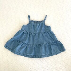 Hanna Andersson Girls Chambray Tank Top Shirt Size 90 3T